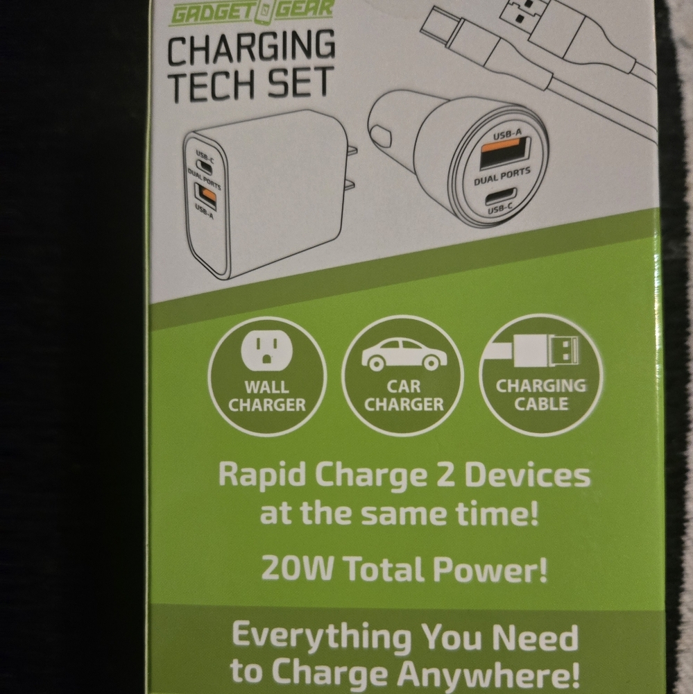 Rebel Girl Rapid Charge 2 Devices At The Same Time Usb-a Usb-c 3ft 20 Watt Charg - Picture 3 of 3